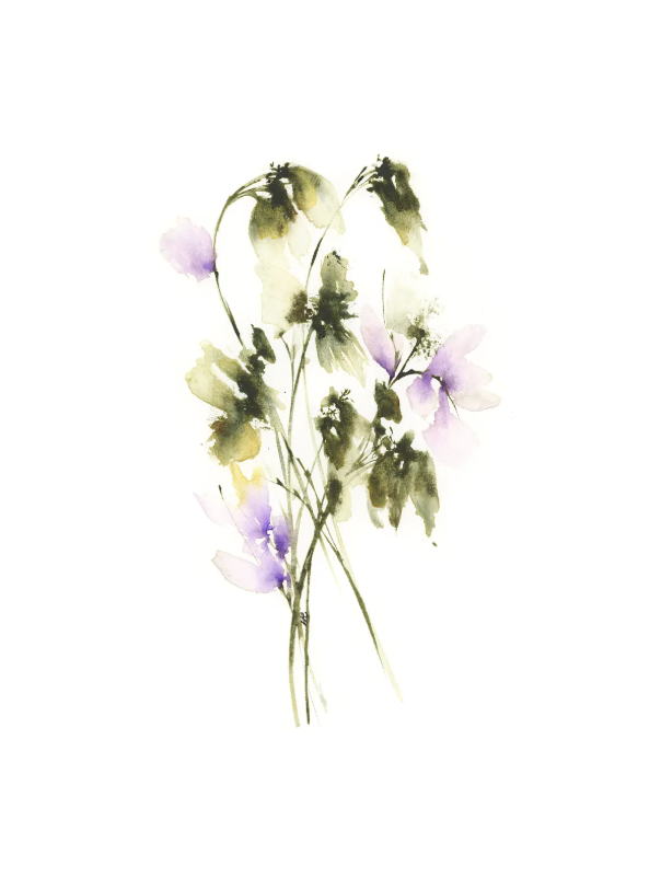 Windswept Violets, Limited Edition Print