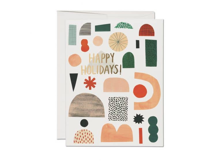 Happy Holiday Shapes Greeting Card