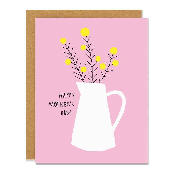 Mother’s Day Flower Jug - Greeting Card