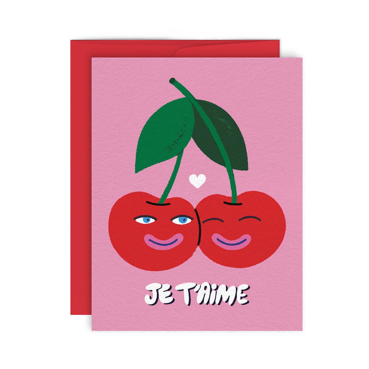 Je T'aime Cherry Greeting Card