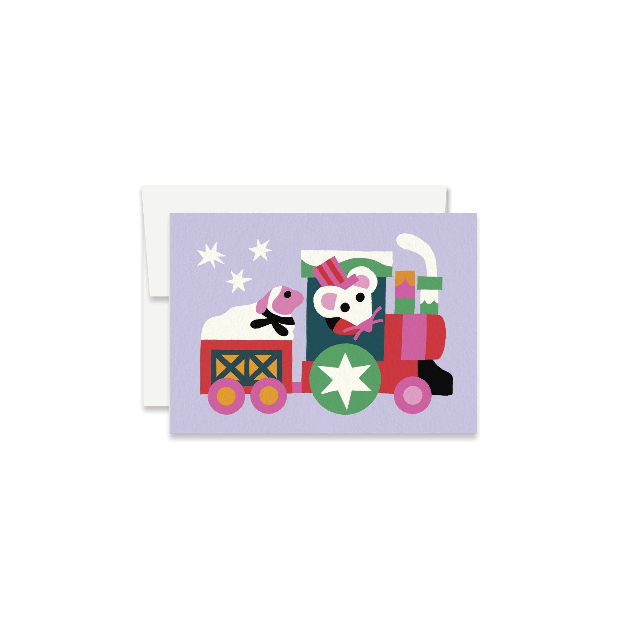 Holiday Train Mini Greeting Card