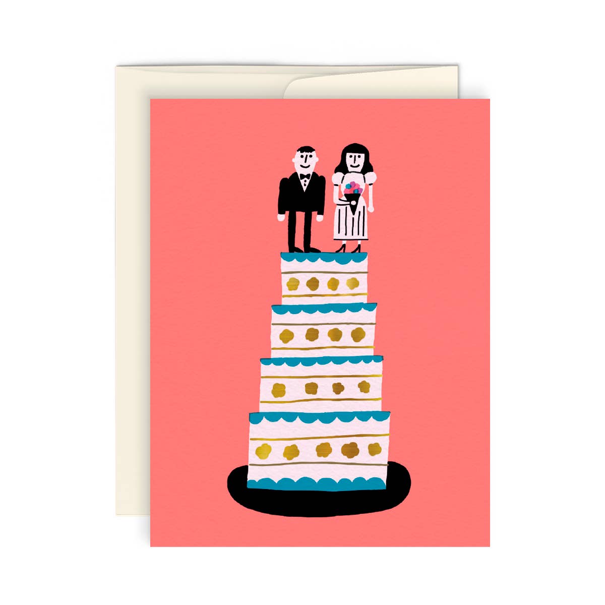 Wedding Cake Card Two Lovers