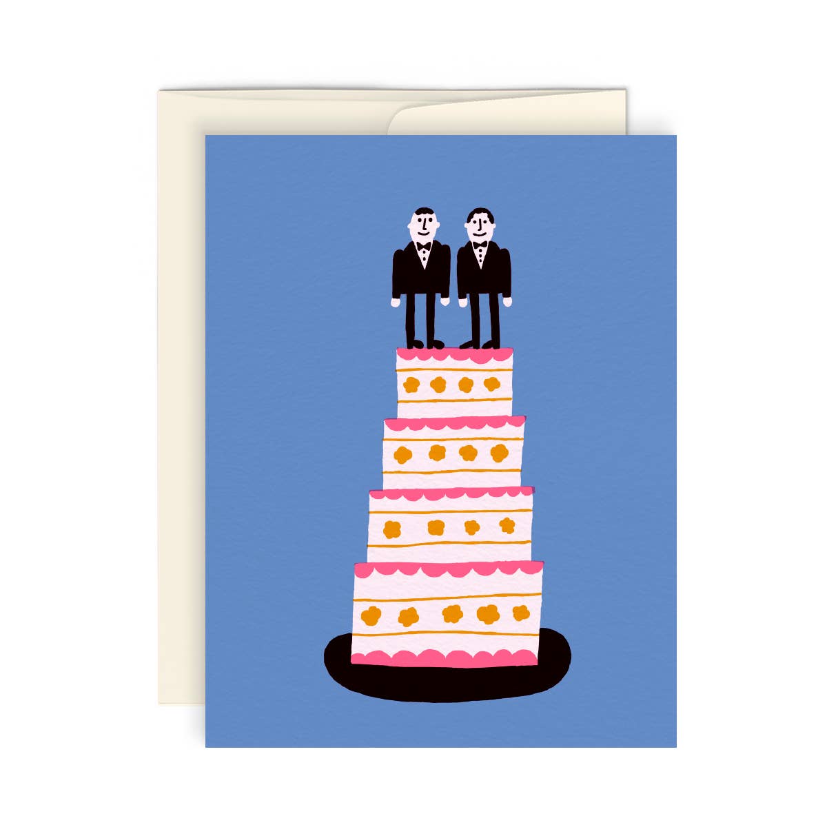 Wedding Cake Card Handsome Lovers