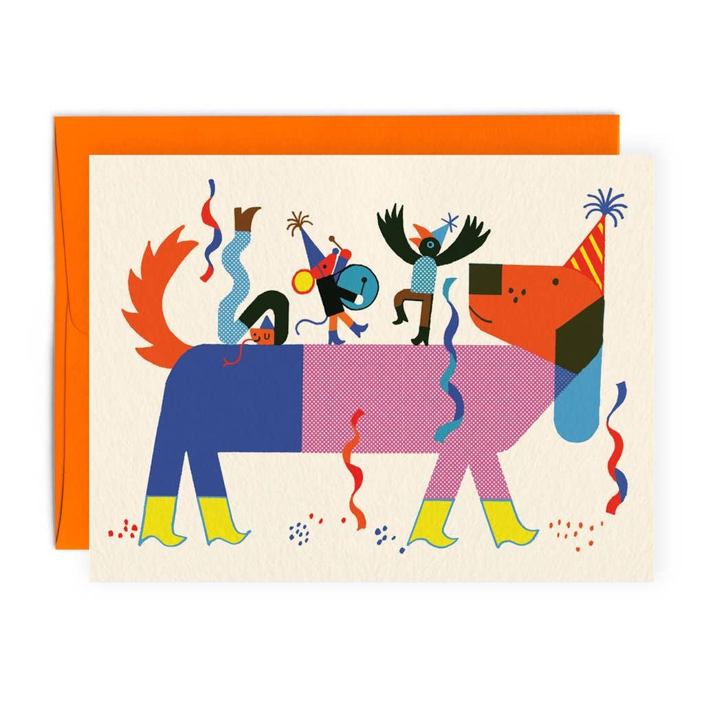 Dog Parade Greeting Card