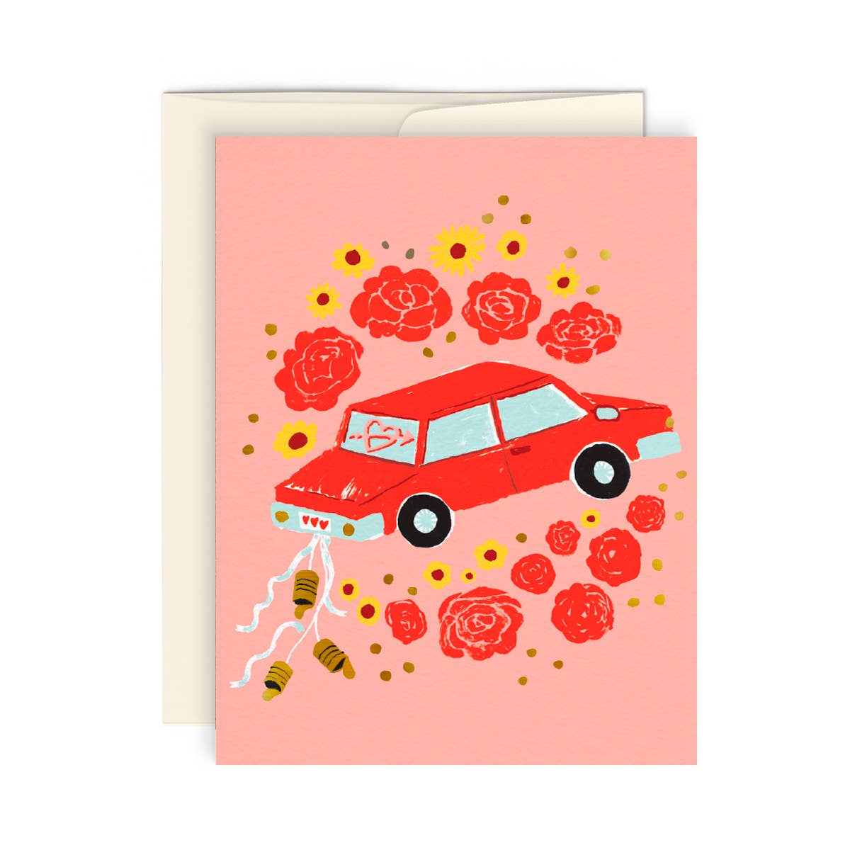 JUST MARRIED — Greeting card