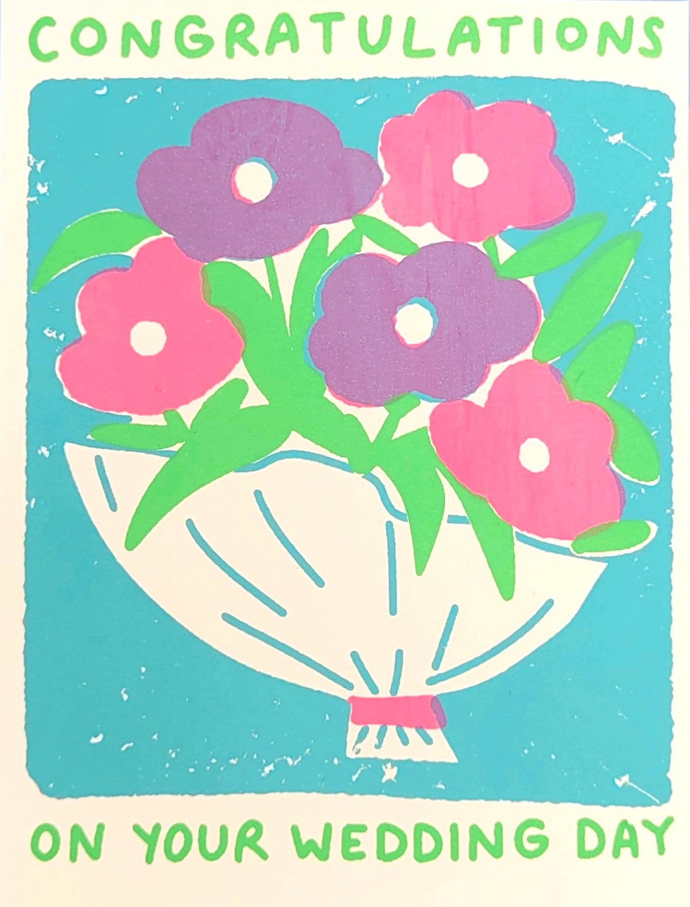 Congratulations On Your Wedding Day Bouquet Greeting Card