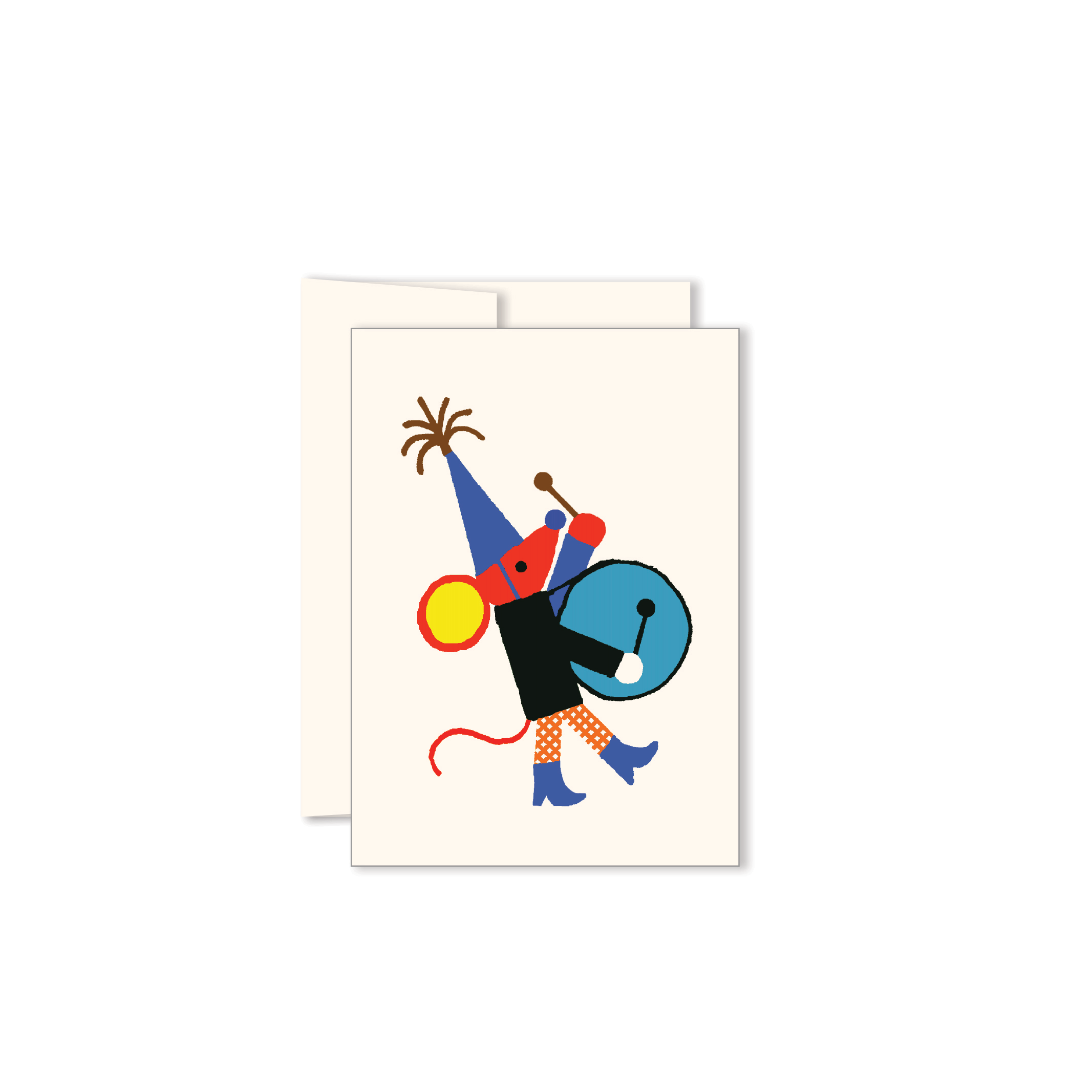 Mouse Drumming Holiday Mini Greeting Card