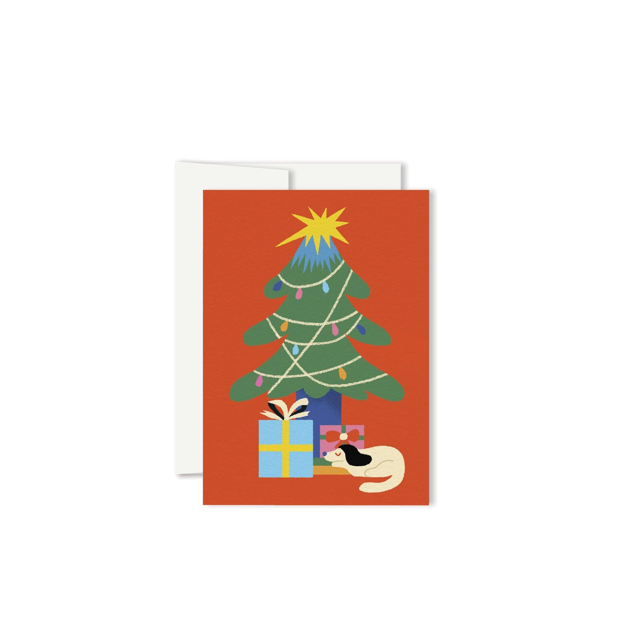Christmas Tree Presents Holiday Mini Greeting Card
