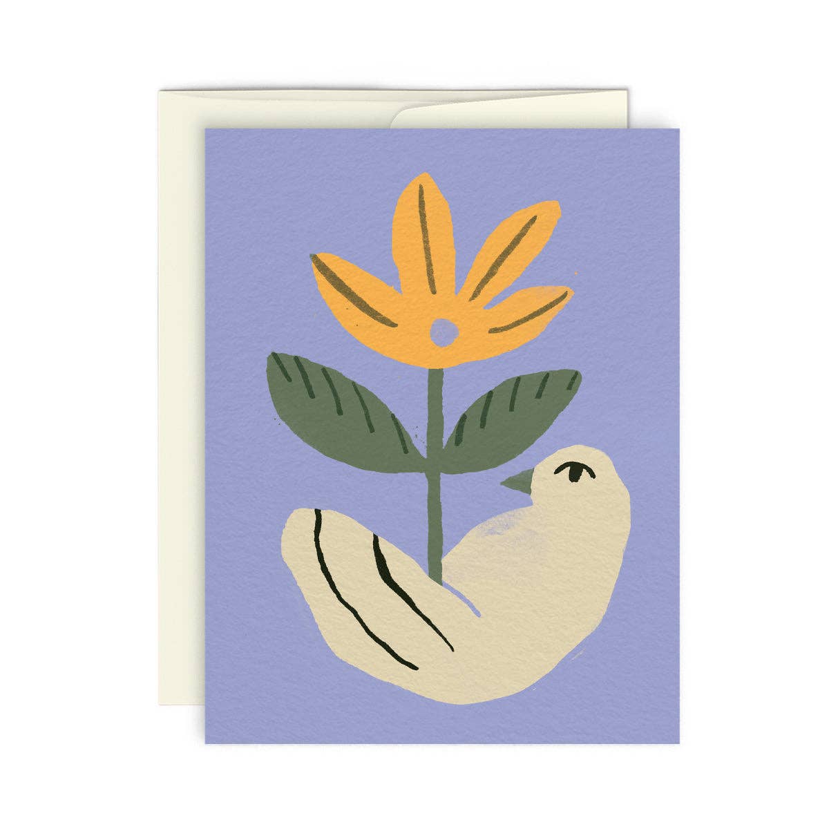 FLOWER BIRD  — Greeting Card