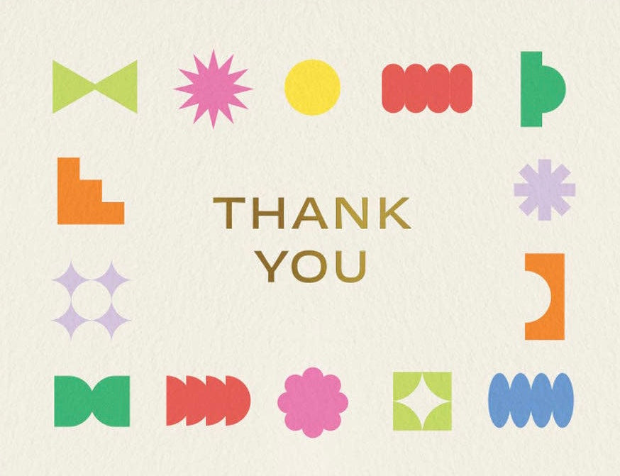 Greeting Card - Thank You Geometric