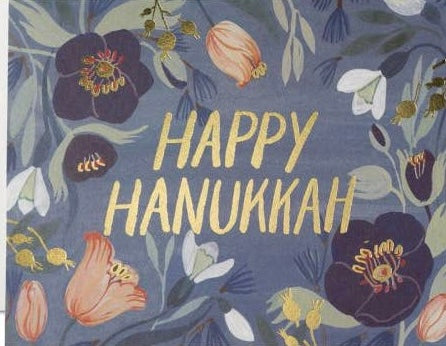 Greeting Card - Happy Hanukkah Flowers