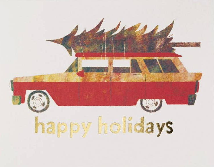 Greeting Card - Happy Holidays Holiday Chevy