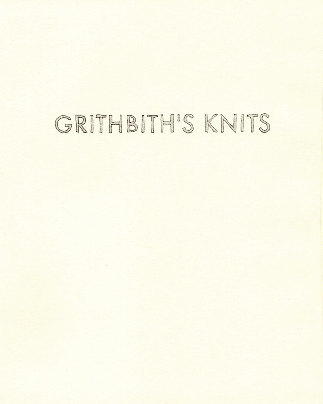 Grithbith's Knits