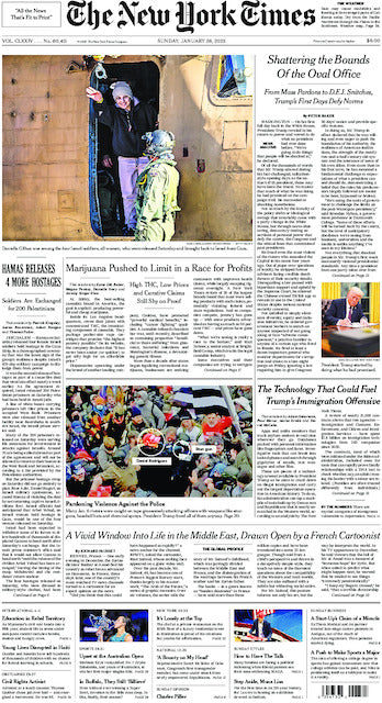 The New York Times; Sunday, January 26, 2025