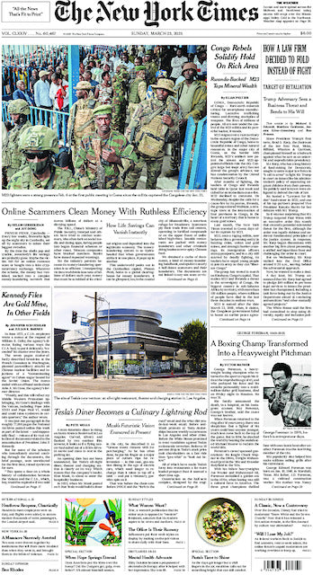 The New York Times; Sunday, March 23, 2025