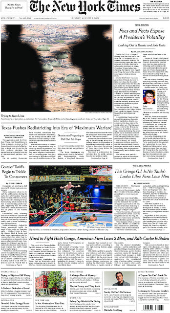 The New York Times; Sunday, August 3, 2025
