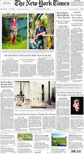 The New York Times; Sunday, October 12, 2025