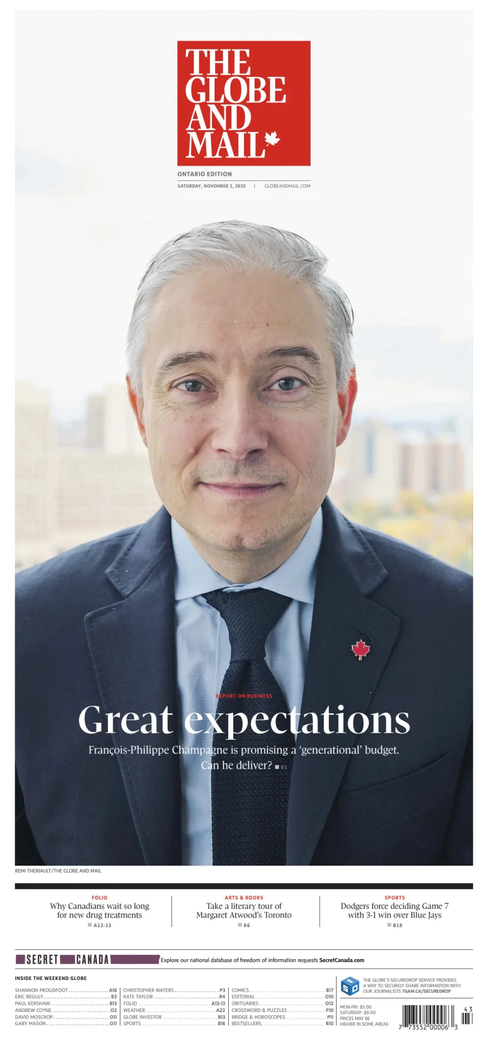 The Globe and Mail, November 1, 2025