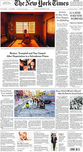 The New York Times; Sunday, November 9, 2025