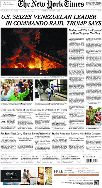 The New York Times; Sunday, January 4, 2025