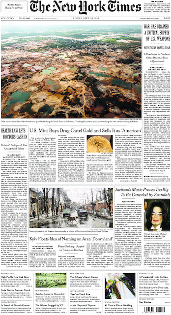 The New York Times; Sunday, April 26, 2026