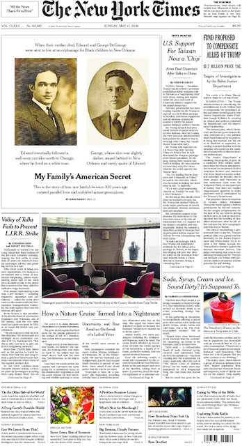 The New York Times; Sunday, May 17, 2026