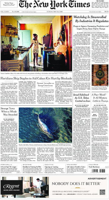 The New York Times; Sunday, May 24, 2026