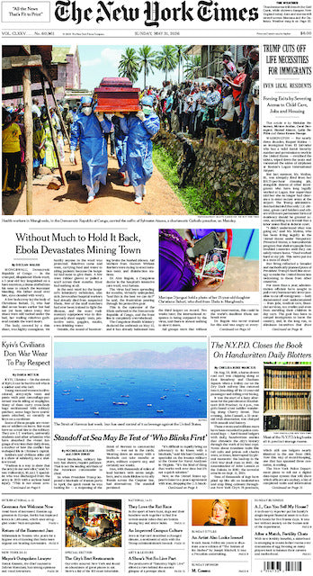 The New York Times; Sunday, May 31, 2026