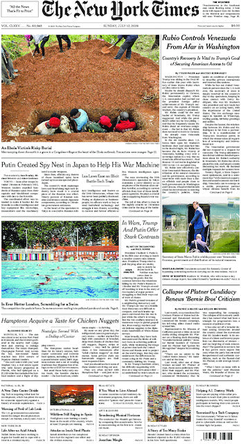 The New York Times; Sunday, July 12, 2026