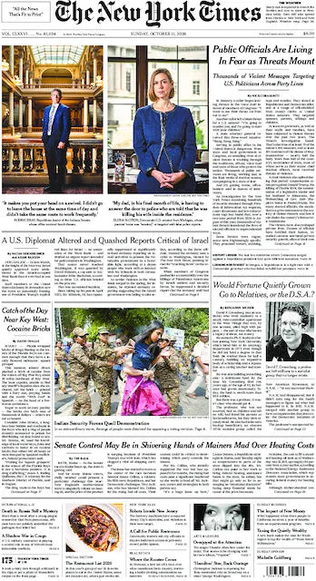 The New York Times; Sunday, October 11, 2026