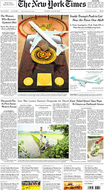 The New York Times; Sunday, July 26, 2026