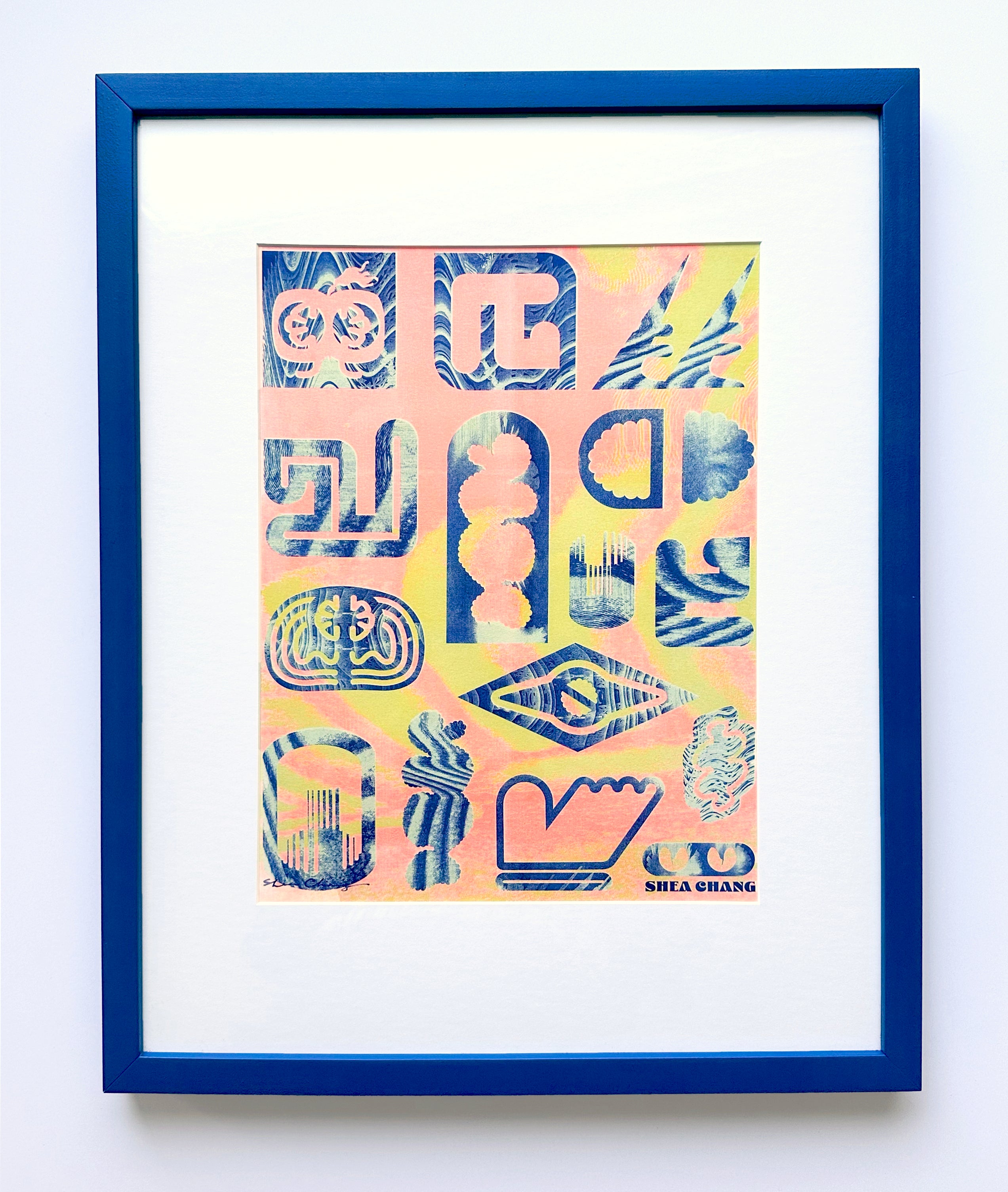 Lexicon Risograph Poster (Framed); Shea Chang