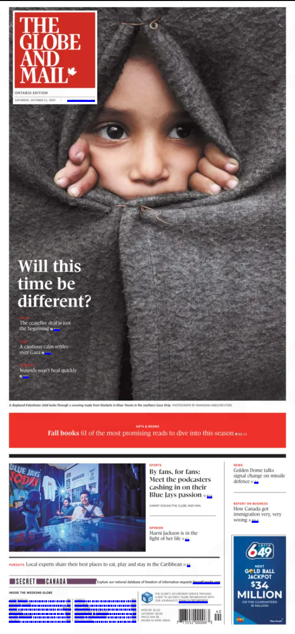 The Globe and Mail, October 11, 2025