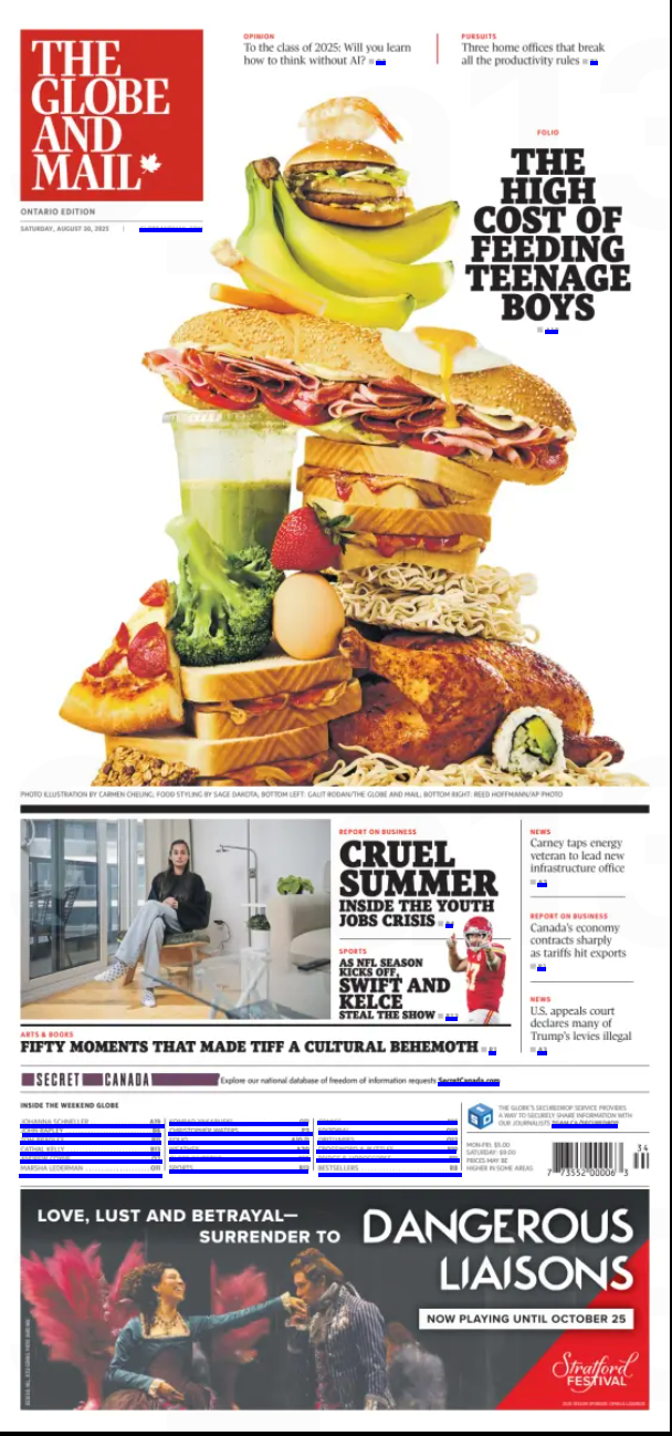 The Globe and Mail, August 30, 2025