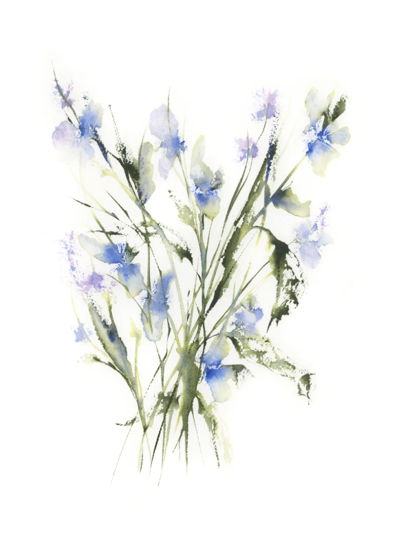 Blue Meadow, Original Painting