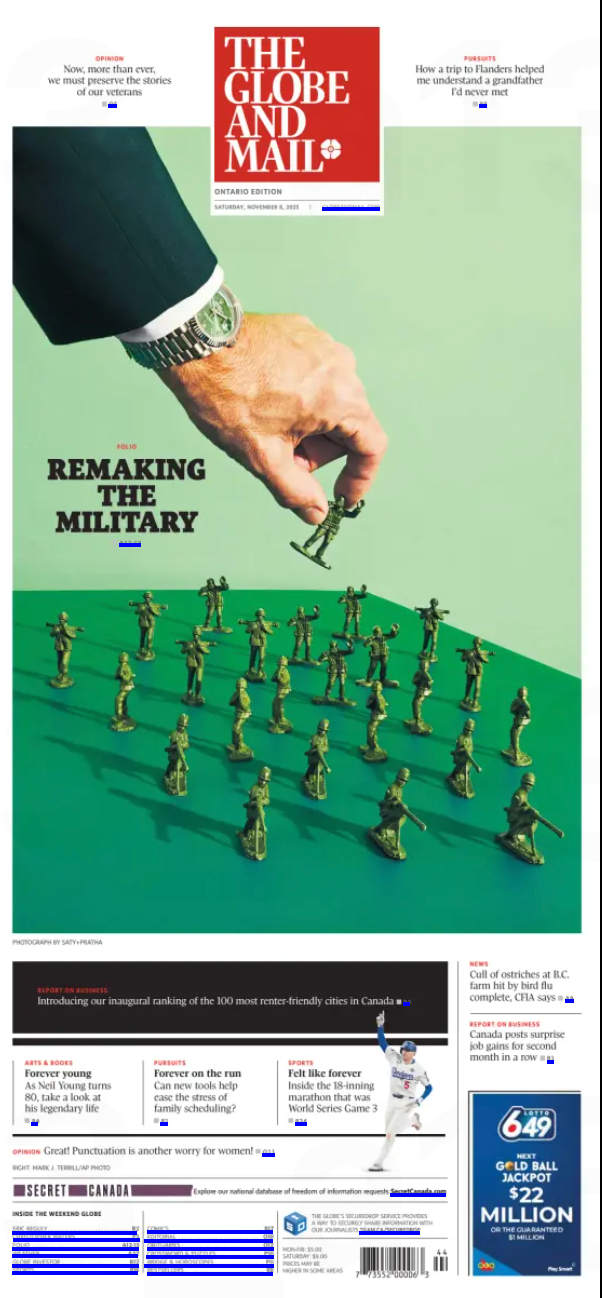 The Globe and Mail, November 8, 2025