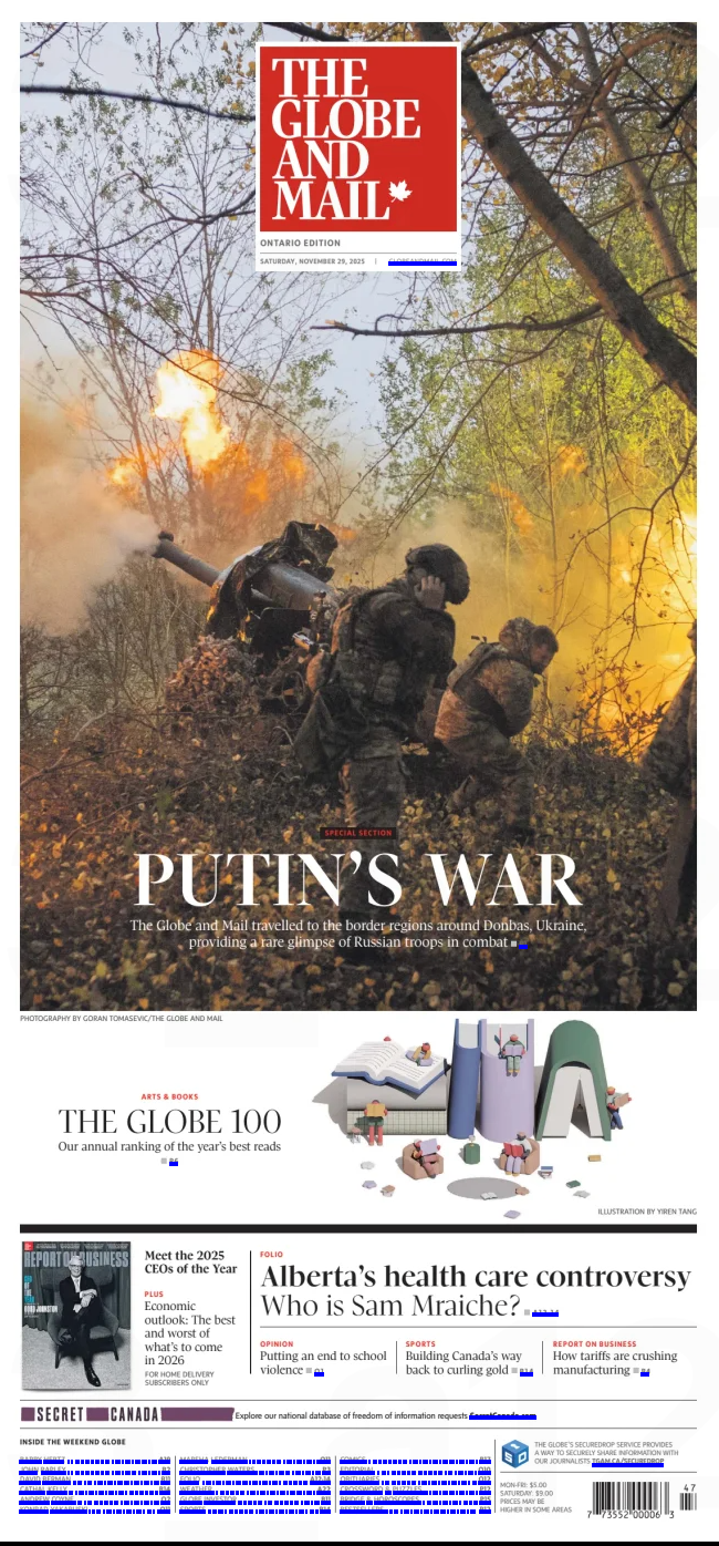The Globe and Mail, November 29, 2025