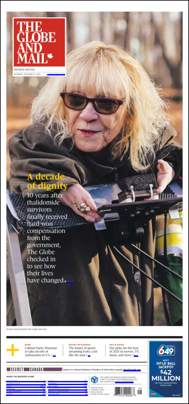 The Globe and Mail, December 13, 2025