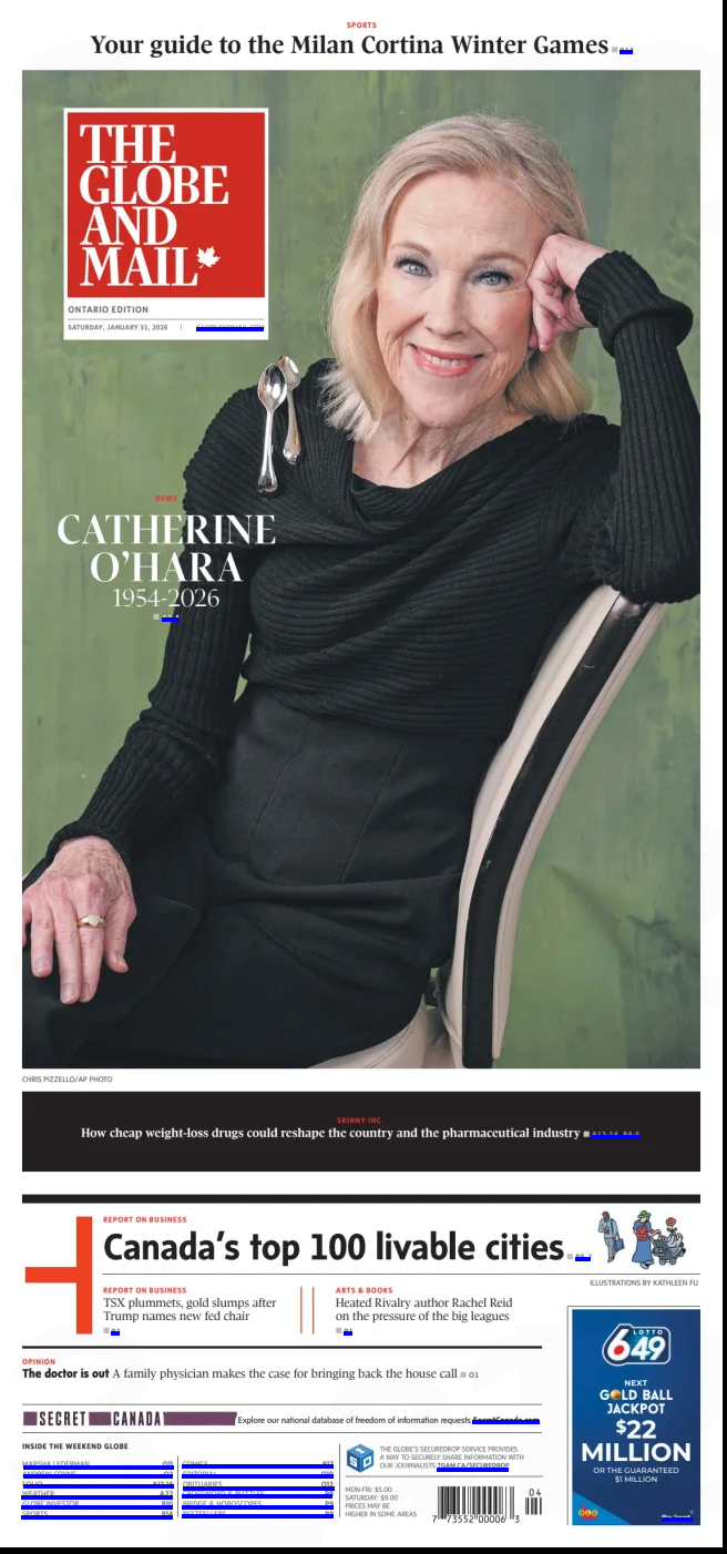 The Globe and Mail, January 31, 2026