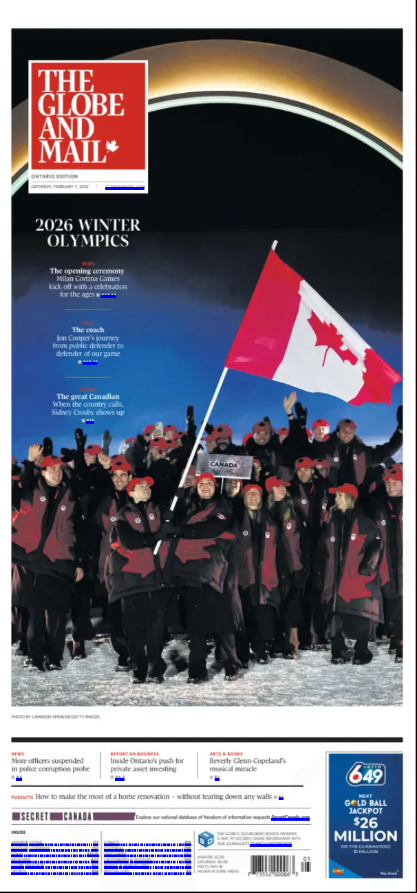 The Globe and Mail, February 7, 2026
