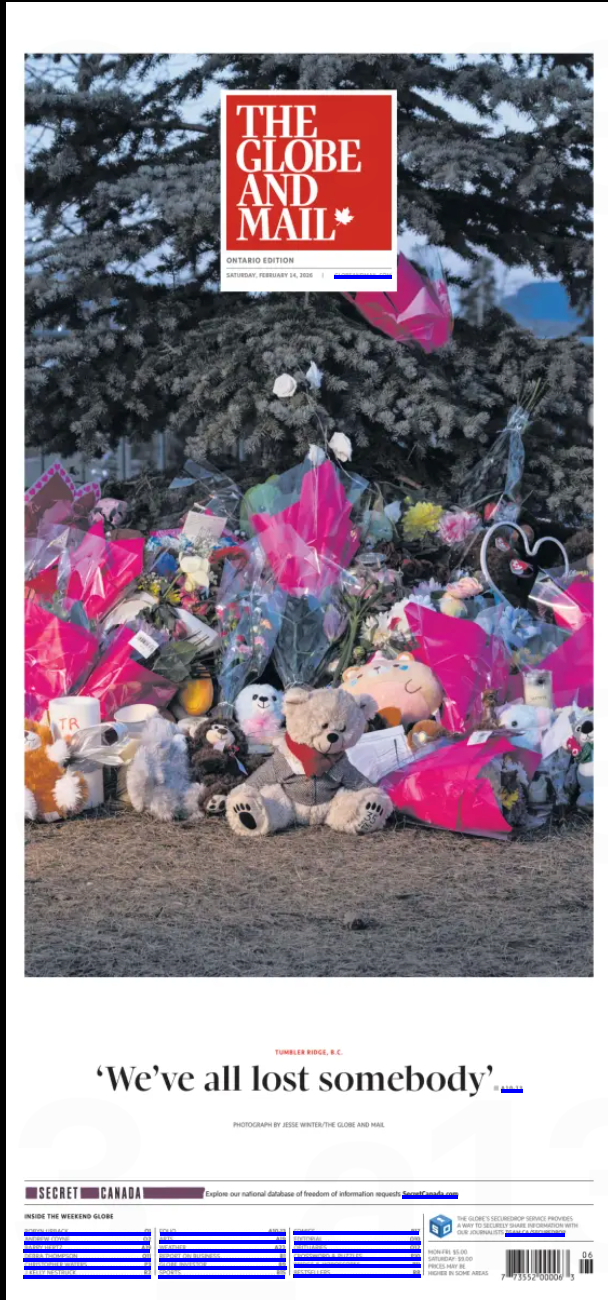 The Globe and Mail, February 14, 2026