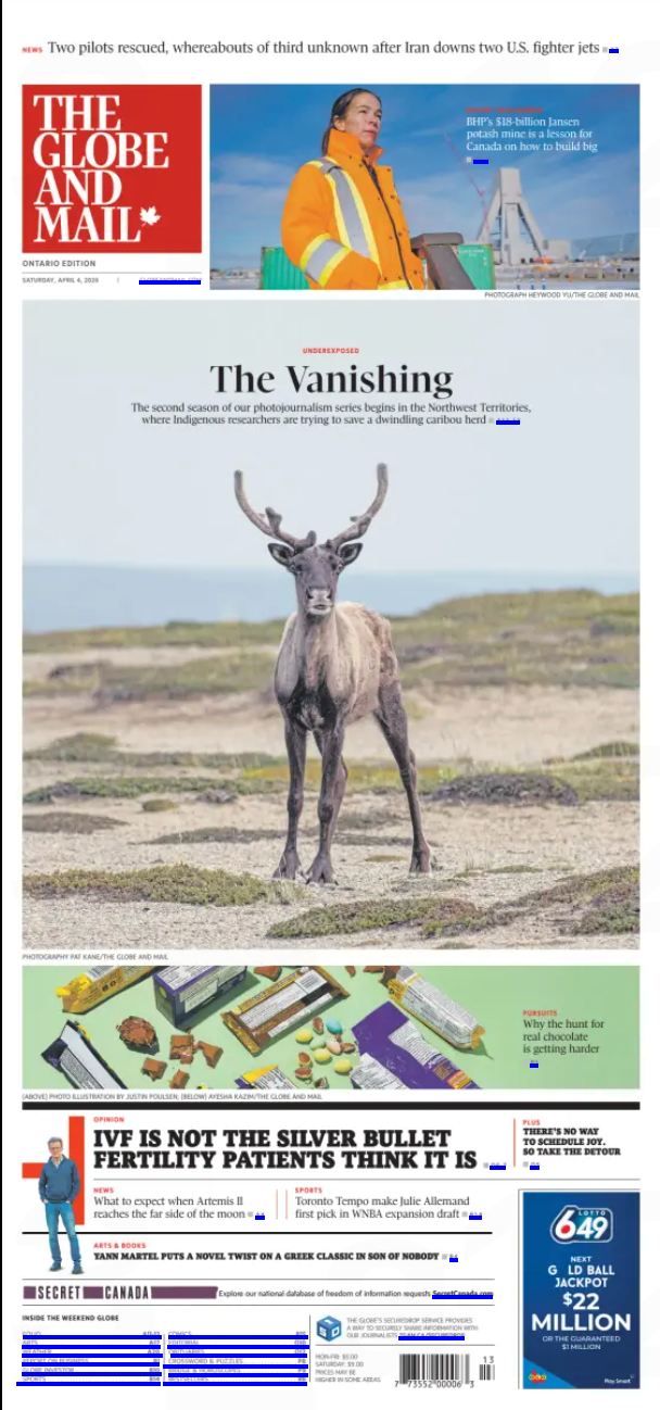 The Globe and Mail, April 4, 2026