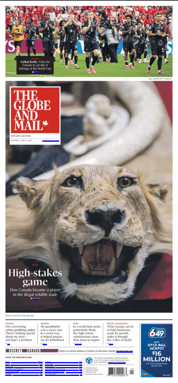 The Globe and Mail, June 20, 2026