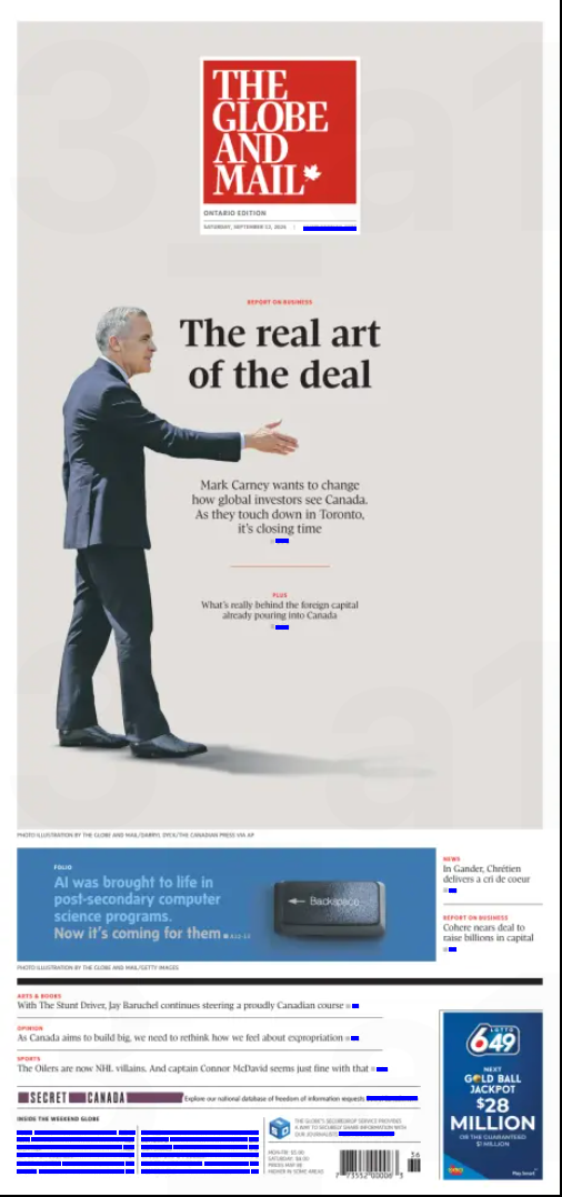 The Globe and Mail, September 12, 2026
