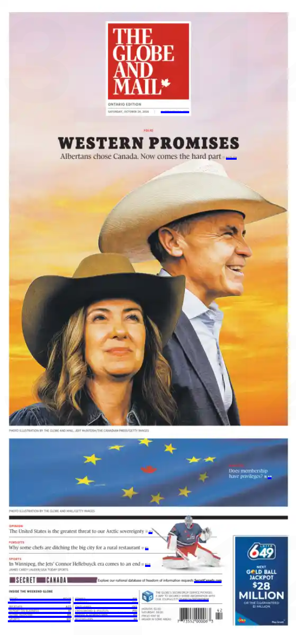 The Globe and Mail, October 24, 2026