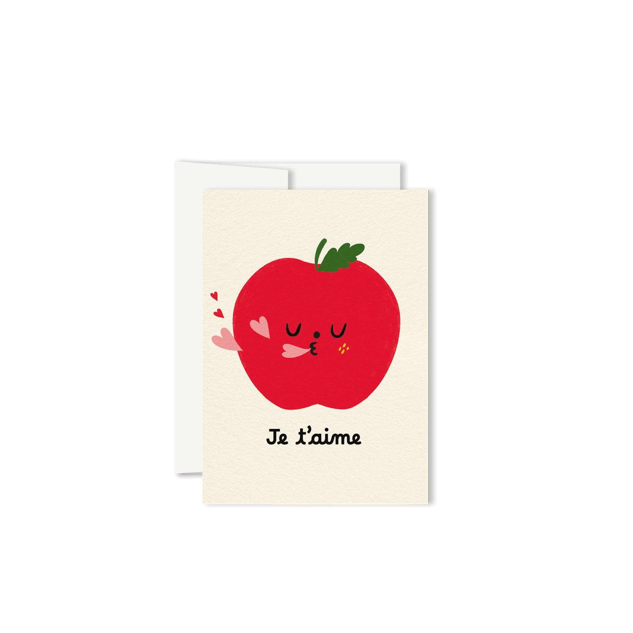 Je T'Aime Apple Greeting Card