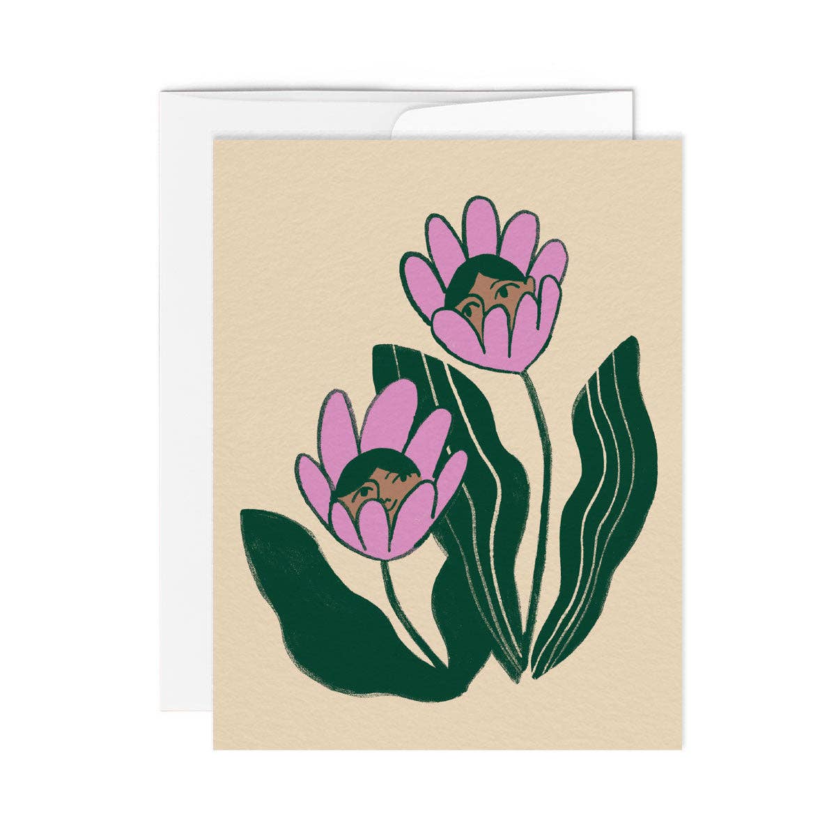Purple Flowers Greeting Card