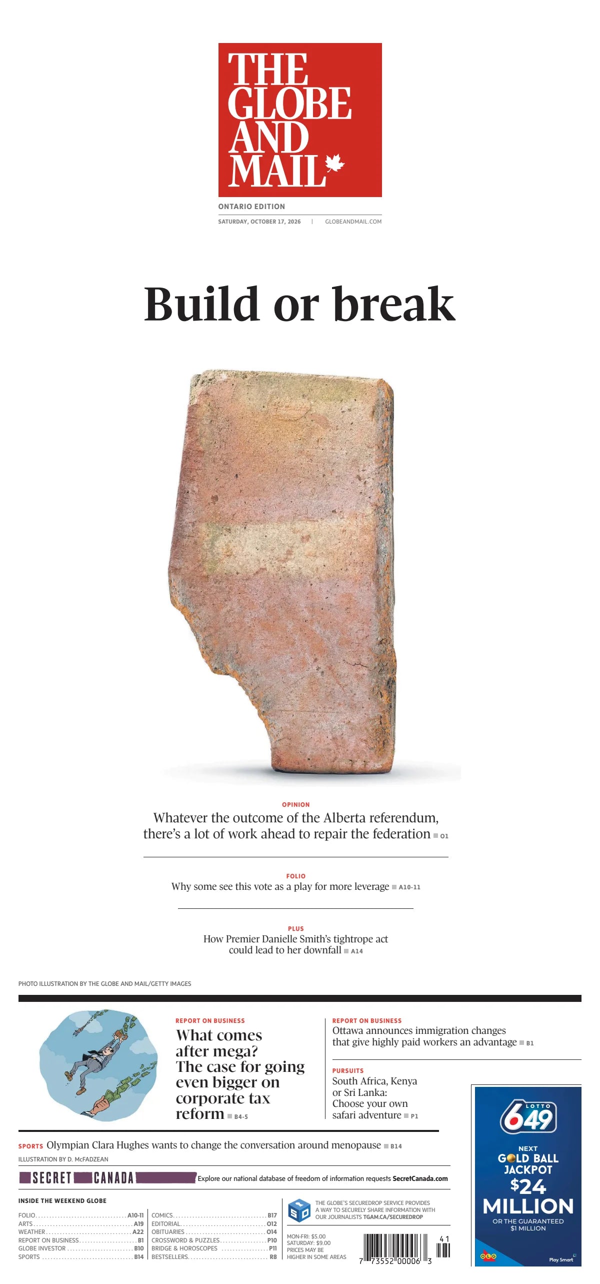 The Globe and Mail, October 17, 2026