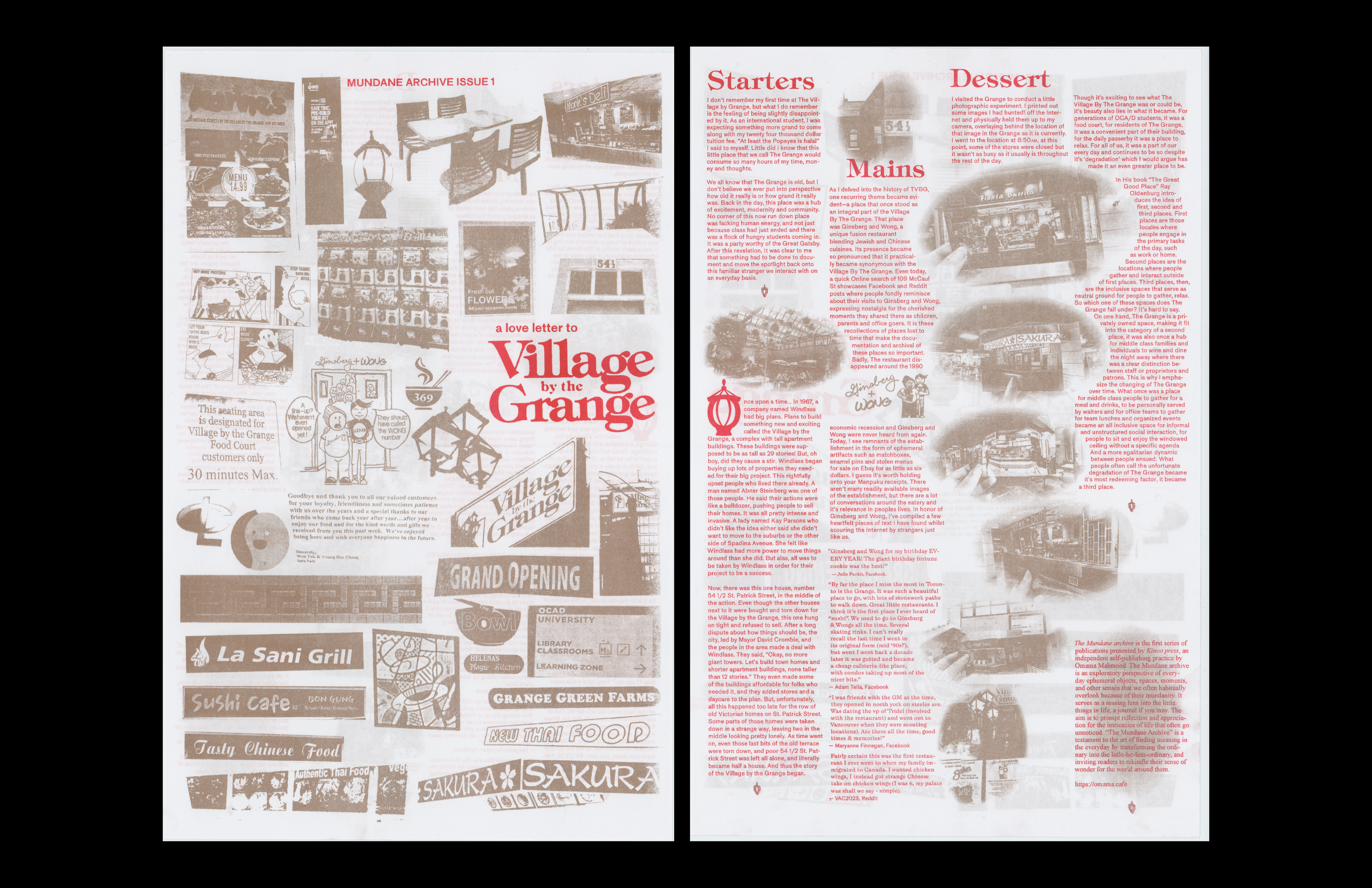 Village By the Grange Broadsheet