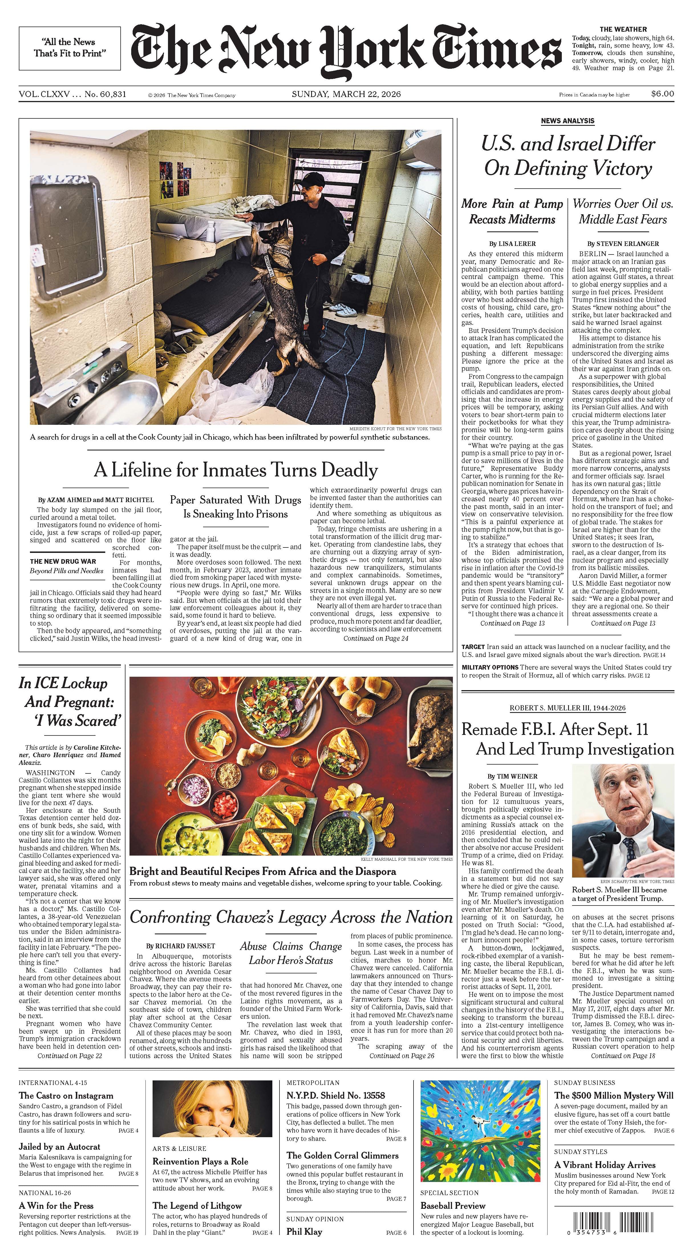 The New York Times; Sunday, March 22, 2026